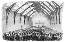 Boston Election - Meeting in the Corn Exchange, 1856.  Creator: Unknown.