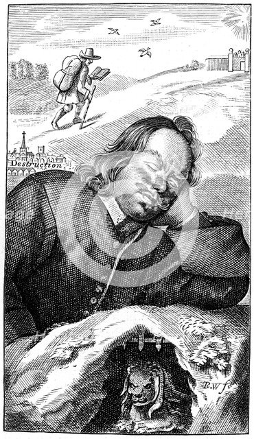 Bunyan's Dream, 1680, (1893). Artist: Unknown