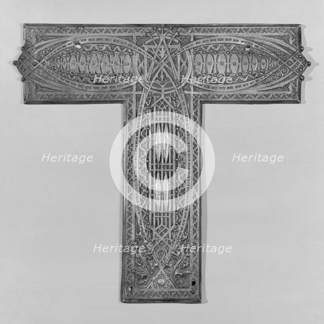 Chicago Stock Exchange Building: First Floor Elevator Enclosure Grille T-Plate, 1893/94. Creator: Adler & Sullivan.