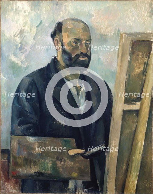 Portrait de l'artiste à la palette, c. 1890. Creator: Cézanne, Paul (1839-1906).