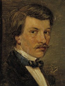 Self-Portrait, 1860-1869. Creator: Adolf von Becker.