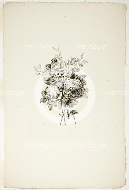 Bouquet with Roses, from Collection of Different Bouquets of Flowers, In..., published July 4, 1760. Creator: Pierre-Charles Canot.