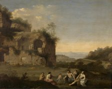 Landscape with a Ruin, mid-17th century. Creator: Cornelis van Poelenburgh.