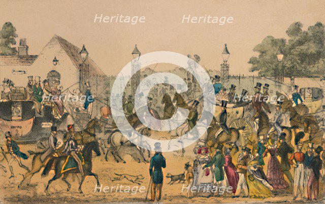 'Hyde Park Corner, 1825', c1870. Artist: Unknown.