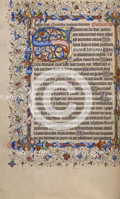 Decorated Initial S; Psalter, 1420-1430. Creator: Unknown.