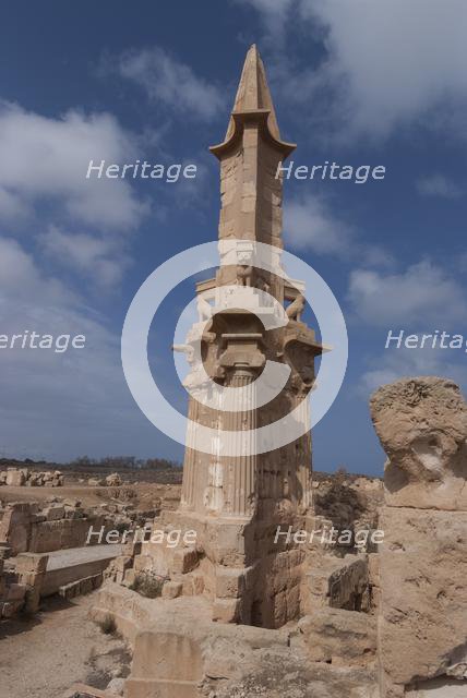Libya, Sabratha, Phoenician Mausoleum, 2007. Creator: Ethel Davies.