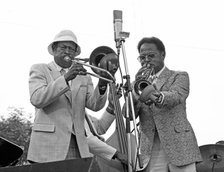 Al Grey and ClarkTerry, Capital Jazz Festival, Knebworth, Herts, July 82. Artist: Brian O'Connor.