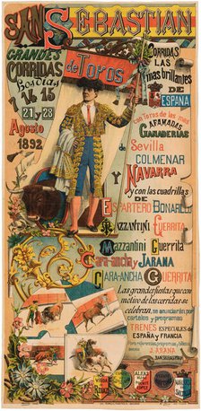 San Sebastián. Grandes corridas, 1892. Creator: Salvi, Manuel (1856-1930).