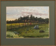 Summer evening, 1893. Artist: Benois, Albert Nikolayevich (1852-1936)