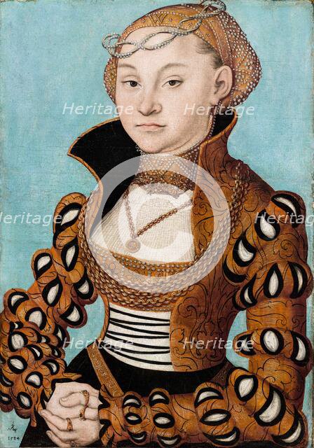 Portrait of a Saxon Noblewoman, 1534. Creator: Cranach, Lucas, the Elder (1472-1553).