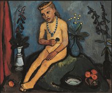 Seated Nude Girl with Flower Vases, 1906-1907.