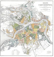 Map of Petersburg. Artist: Anonymous master  