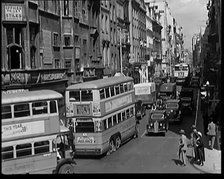 Exterior of Stewards Restaurant and London Traffic, 1931. Creator: British Pathe Ltd.