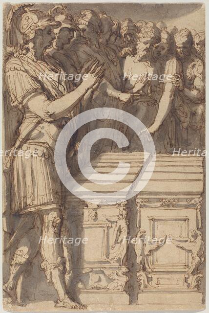 Alexander Consecrating the Altars for the Twelve Olympian Gods, 1545/1547. Creator: Perino del Vaga.