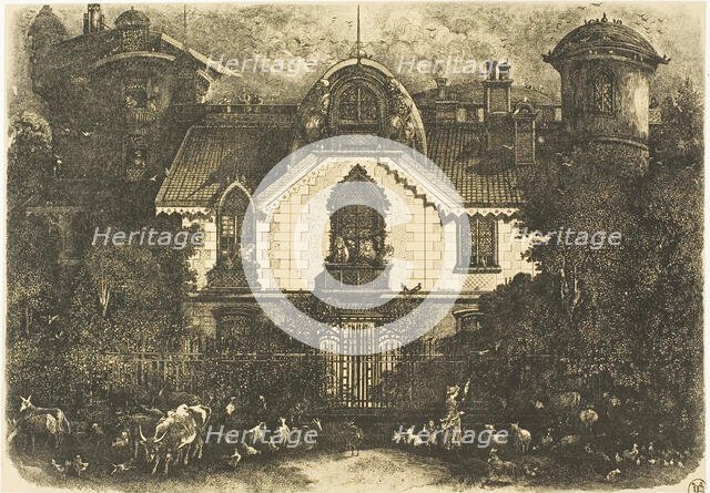 The Enchanted House, 1871. Creator: Rodolphe Bresdin.