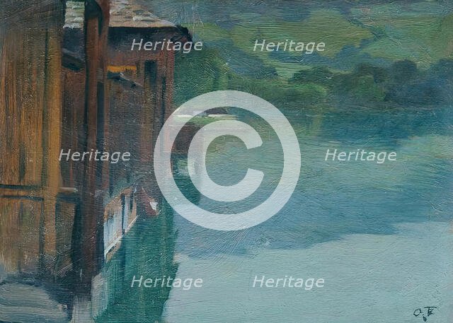 Bathhouse in Gmunden, 1906. Creator: Otto Friedrich.