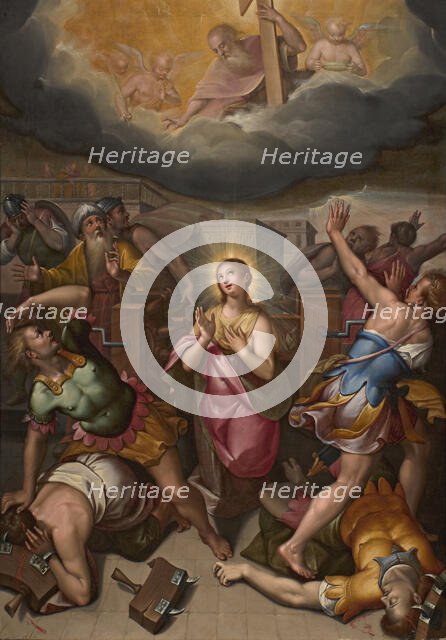 The Martyrdom of Saint Catherine (The Miracle of the Wheel), c1595-1605. Creator: Calvaert; Denys (ca 1540-1619).