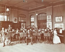 School orchestra, Cromer Street School/ Argyle School, St Pancras, London, 1906. Artist: Unknown.