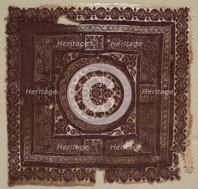 Ornament with Symbolic Interlacing Knots, 400s - 600s. Creator: Unknown.