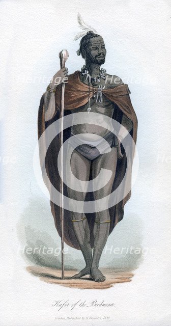 'Kafir of the Bechuana', 1848. Artist: Unknown