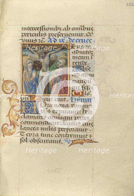 Crucifixion; Poncher Hours, about 1500. Creator: Master of Cardinal Bourbon.