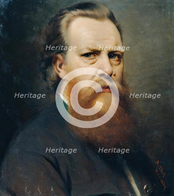 Self-portrait, 1889. Creator: Anton Ebert.