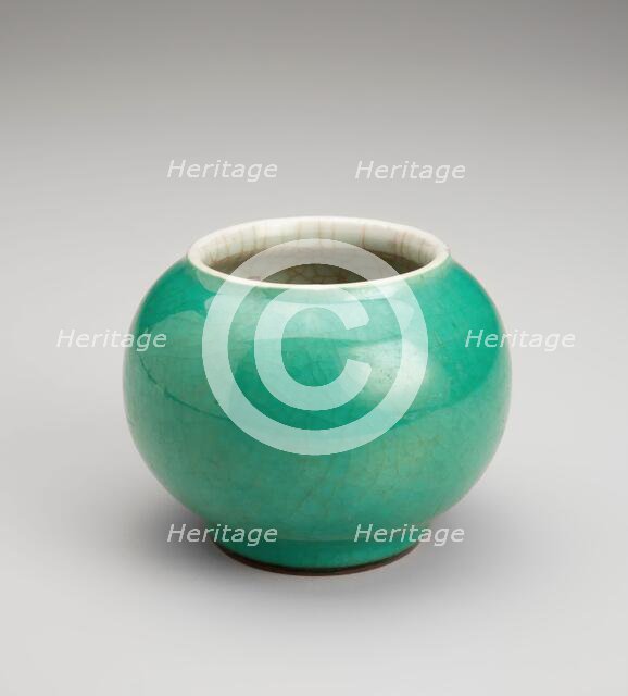 Apple-green water pot, 1700s. Creator: Unknown.