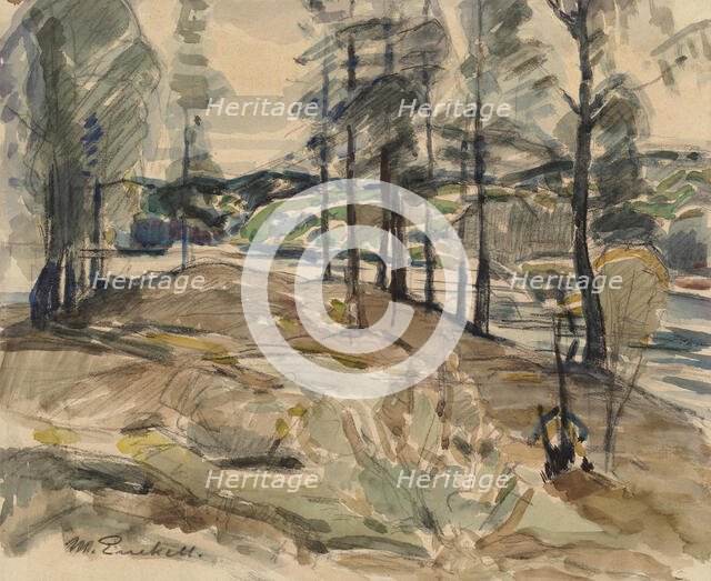 River Landscape, 1915. Creator: Magnus Enckell.