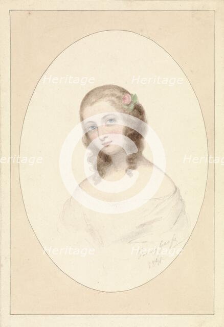 Self-portrait of Fanny Geefs-Corr, 1841. Creator: Fanny Geefs.
