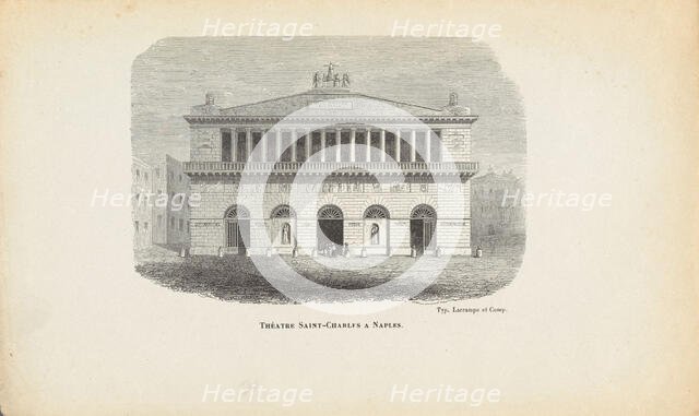 Teatro San Carlo in Naples, Mid of the 19th century. Creator: Anonymous.