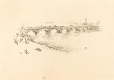 Evening, Little Waterloo Bridge, 1896. Creator: James Abbott McNeill Whistler.