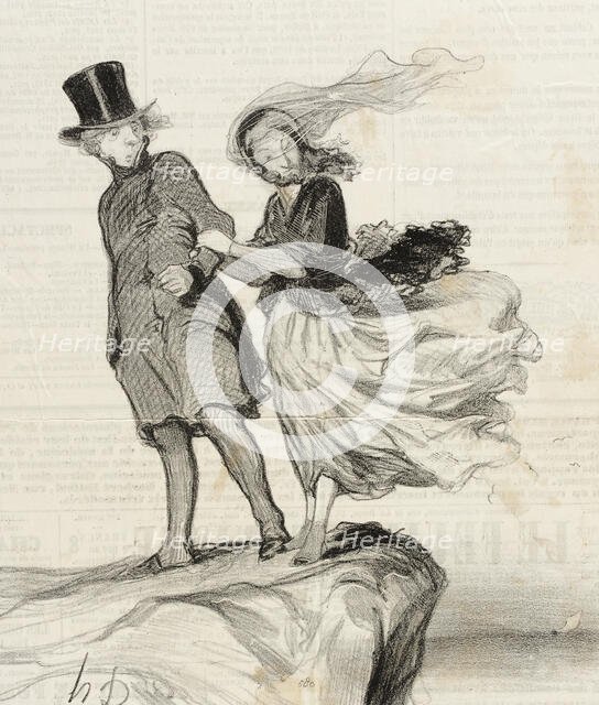 O mon Victor idolatré...il me vient une idée poétique!..., 1844. Creator: Honore Daumier.