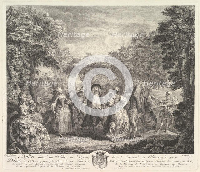 Le Carnaval du Parnasse, 1761-62. Creator: Pierre François Basan.