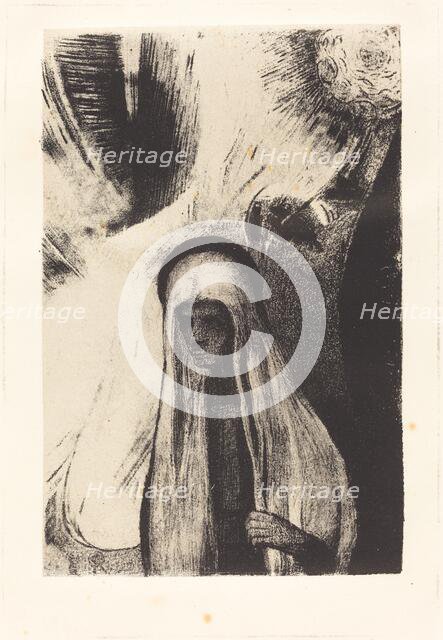 La Vieille: Que Crains-tu? Un large trou Noir! Il est vide peut-etre? (What are you afraid of?...),1 Creator: Odilon Redon.