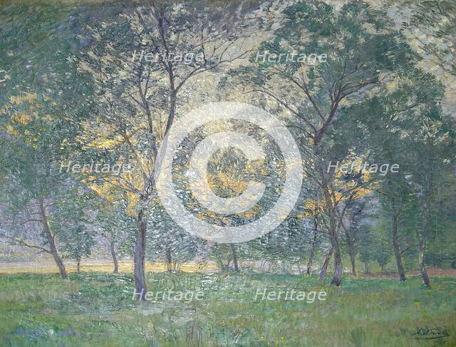 Evening in the Isonzotale, 1900. Creator: Anton Nowak.