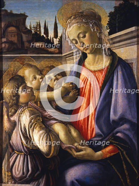 The Virgin and Child with Two Angels, ca 1470. Creator: Botticelli, Sandro (1445-1510).