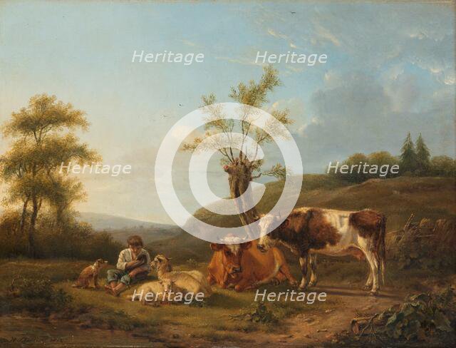Landscape with Cattle near Darthuizen, 1814. Creator: Hendrik Stokvisch.