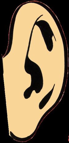 Ear detail from Anti-rumour and careless talk 'Mr. Hitler...' WWII poster, between 1939 and 1946.  Creators: Central Office of Information, Unknown.