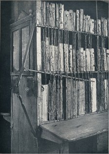 Bookcase, 15th century, with some later editions, and catalogue frame, 17th century, c1931. Artist: Unknown.
