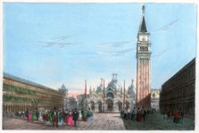 St Mark's Square, Venice, Italy, 19th century.Artist: Kirchmayr