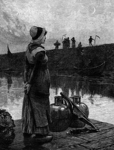 "Waiting for the Ferry" by G. Clausen, 1881. Creator: Unknown.