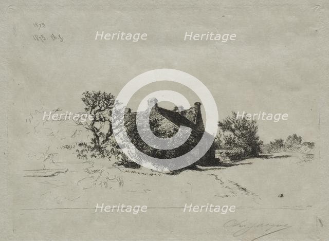 Les Petits Maisons Kercassier, 1875. Creator: Charles-Émile Jacque (French, 1813-1894).