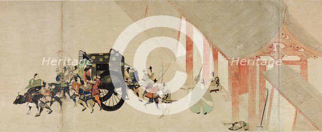 Illustrated Tale of the Heiji Civil War (The Imperial Visit to Rokuhara) 2 scroll, 13th century. Artist: Anonymous  