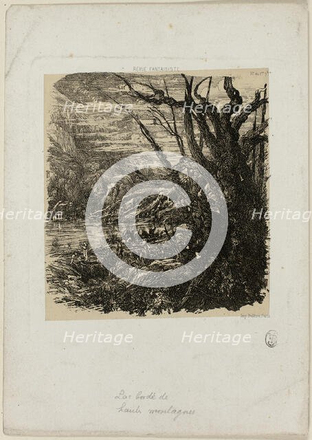 Lake in the Mountains, from Revue Fantaisiste, n.d. Creator: Rodolphe Bresdin.