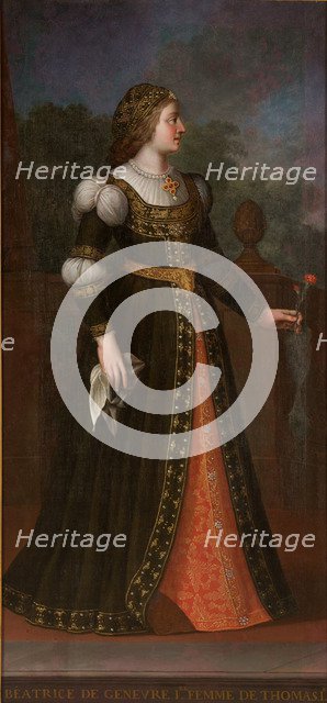Béatrix of Geneva, wife of Thomas I of Savoy. Artist: Anonymous 
