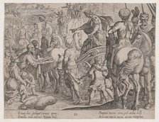 Plate 9: Alexander's Triumphal Entry into Babylon, from The Deeds of Alexander the Great, ..., 1608. Creator: Antonio Tempesta.