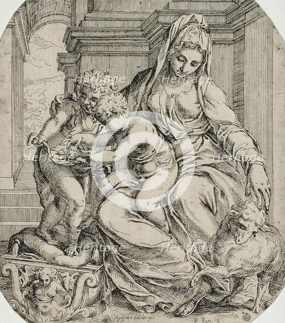 Madonna and Child with Saint John, between 1583 and 1600. Creator: Orazio Farinati.