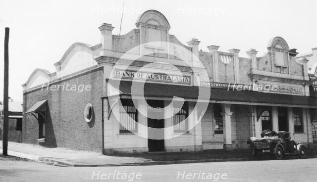 Bank of Australasia, corner of King and Mary Streets, Kingaroy, Queensland, 1935. Creator: Jack Bain.