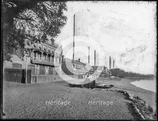 London Rowing Club Boathouse, Putney, Wandsworth, Greater London Authority, 1882. Creator: William O Field.