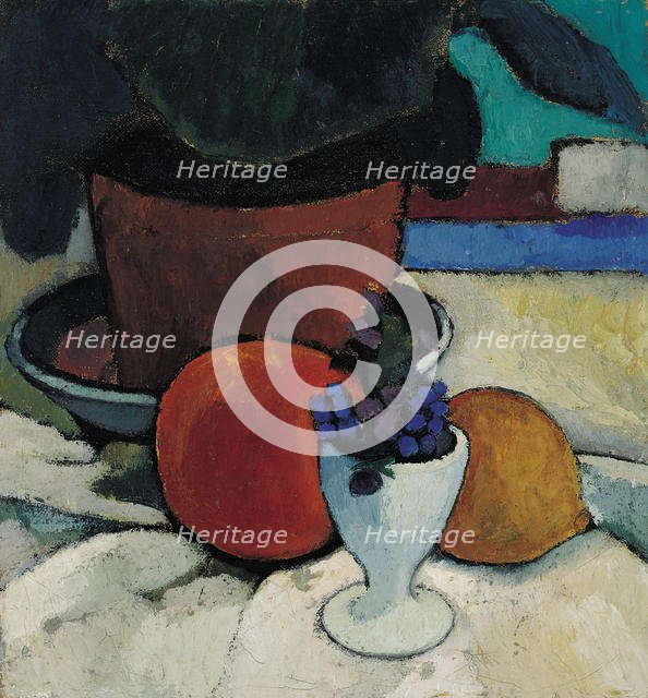 Still Life with Plant and Egg Cup, c. 1905. Creator: Modersohn-Becker, Paula (1876-1907).